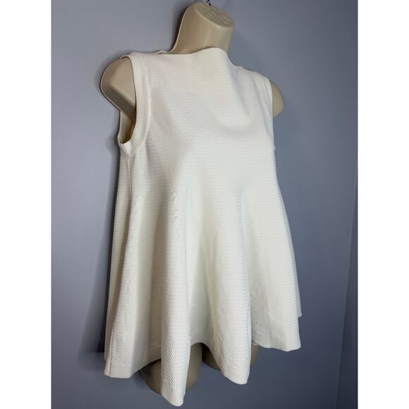 ALAIA Knitted Sleeveless Top Blouse Peplum Stretch Top White Women's 38 - 6 - Picture 5 of 11